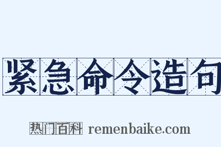 紧急命令造句是什么意思的图片
